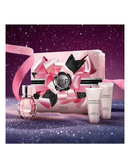 Flowerbomb Eau de Parfum 30ml Set (Includes Body Lotion 50ml & Body Cream 40ml)