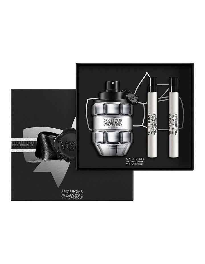 Spicebomb Metallic Musk Eau de Parfum 90ml Set (Includes Spicebomb EDP Duo 10ml)