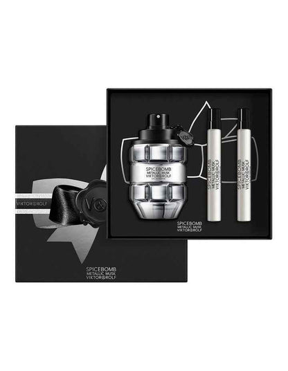 Spicebomb Metallic Musk Eau de Parfum 90ml Set (Includes Spicebomb EDP Duo 10ml)