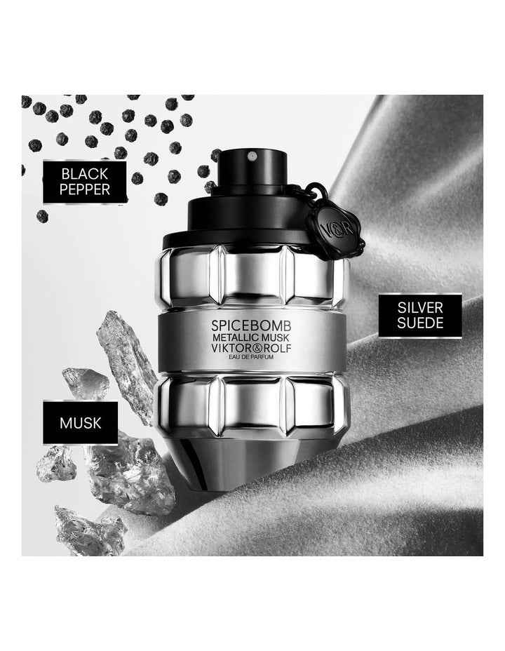 Spicebomb Metallic Musk Eau de Parfum 90ml Set (Includes Spicebomb EDP Duo 10ml)