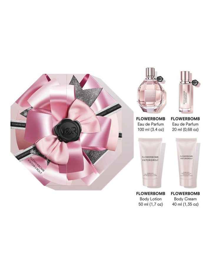 Flowerbomb Luxury 100ml Set (1000ml, 20ml, Body Lotion 50ml, Body Cream)