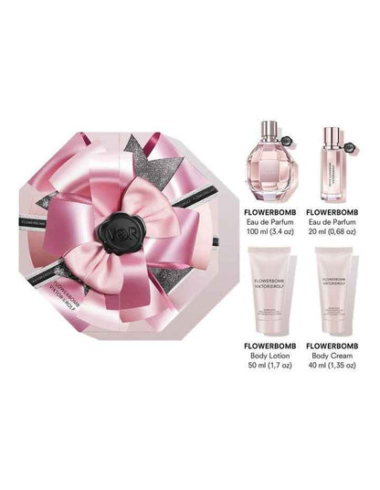 Flowerbomb Luxury 100ml Set (1000ml, 20ml, Body Lotion 50ml, Body Cream)