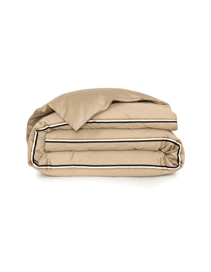 B Linea Queen Cotton Sateen Duvet Cover Beige