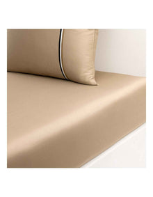 B Linea Queen Cotton Sateen Fitted Sheet Grey