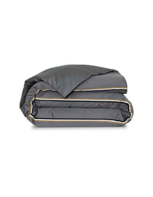 B Linea Queen Cotton Sateen Duvet Cover Grey
