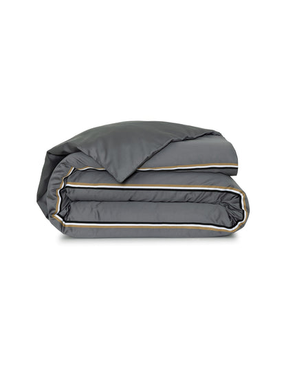 B Linea Queen Cotton Sateen Duvet Cover Grey