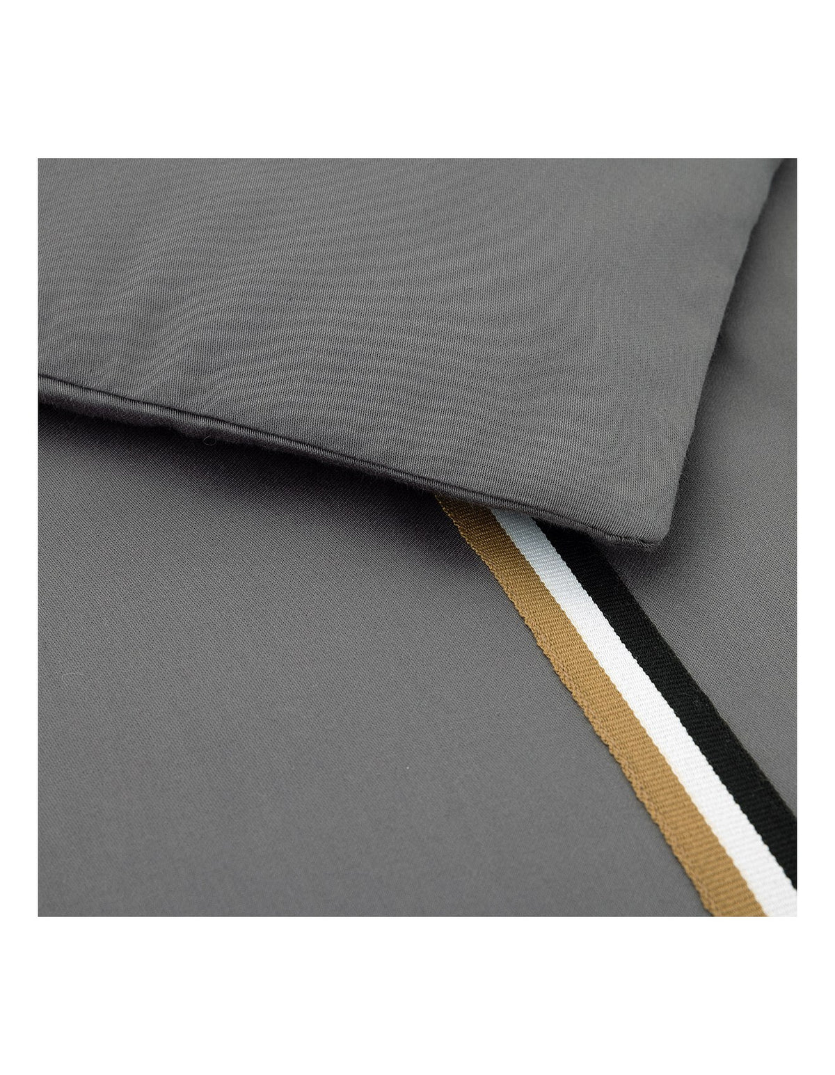 B Linea Queen Cotton Sateen Duvet Cover Grey