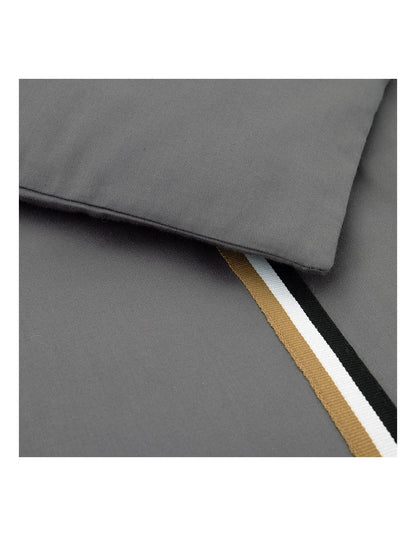 B Linea Queen Cotton Sateen Duvet Cover Grey