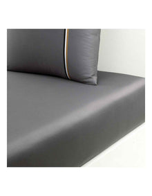 B Linea Queen Cotton Sateen Fitted Sheet Grey