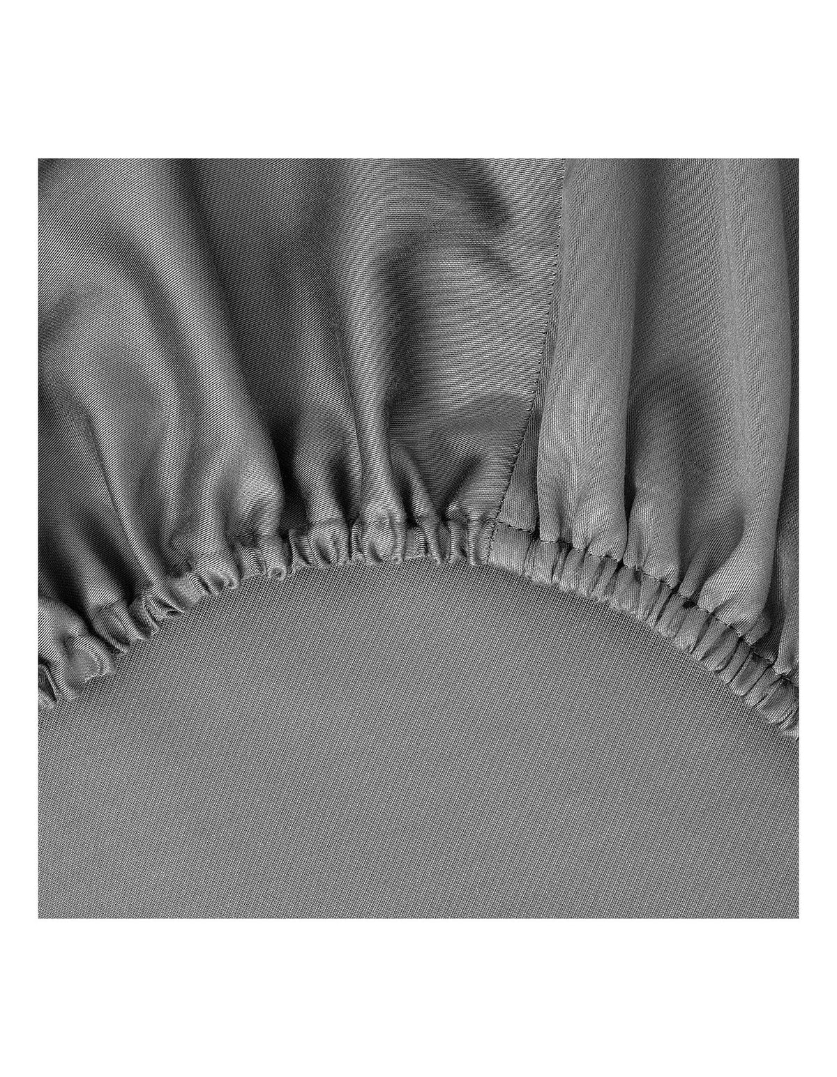 B Linea Queen Cotton Sateen Fitted Sheet Grey