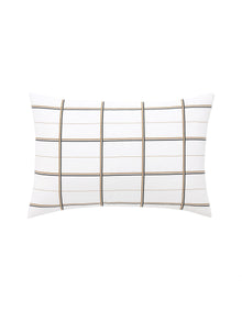 Boss Check 50cm x 75cm Cotton Sateen Pillowcase White Windowpane Check