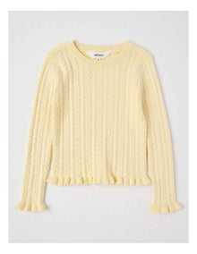 Cable Knit Top in Yellow