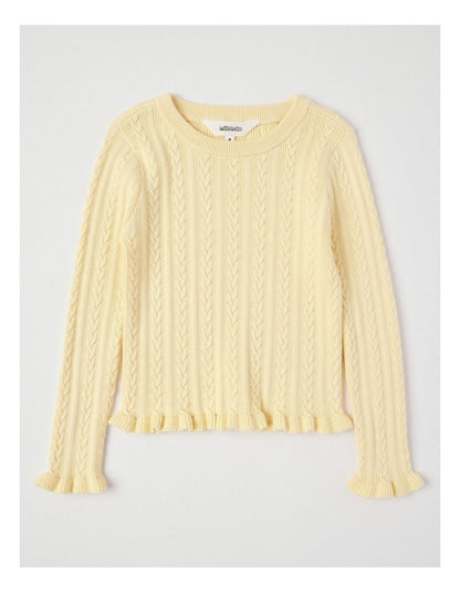 Cable Knit Top in Yellow