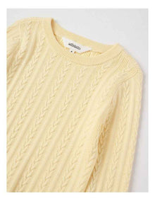 Cable Knit Top in Yellow