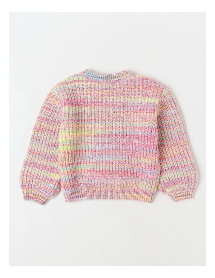 Chunky Crew Knit in Rainbow