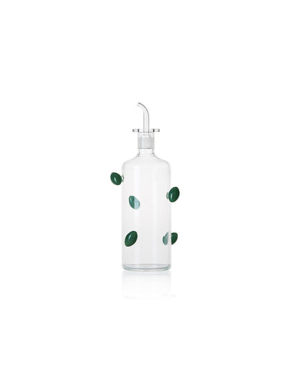 The Olive Bottle 550ml Hand Blown Glass Oil Dispenser Clear