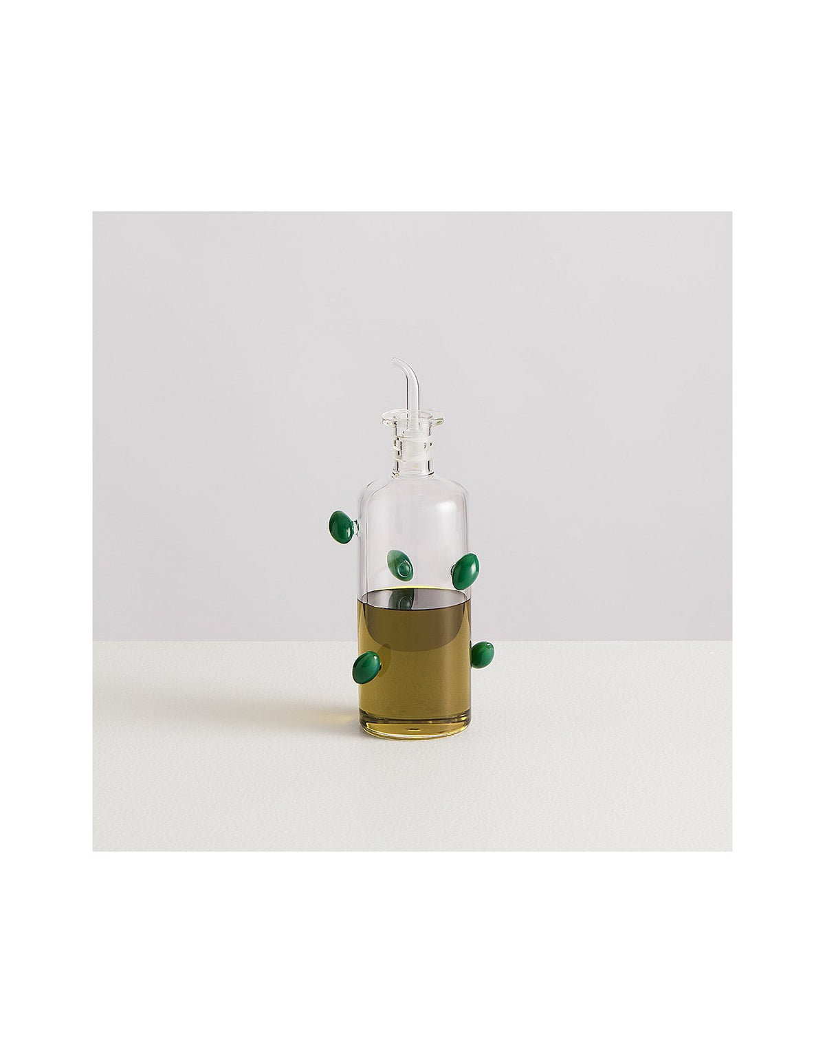 The Olive Bottle 550ml Hand Blown Glass Oil Dispenser Clear