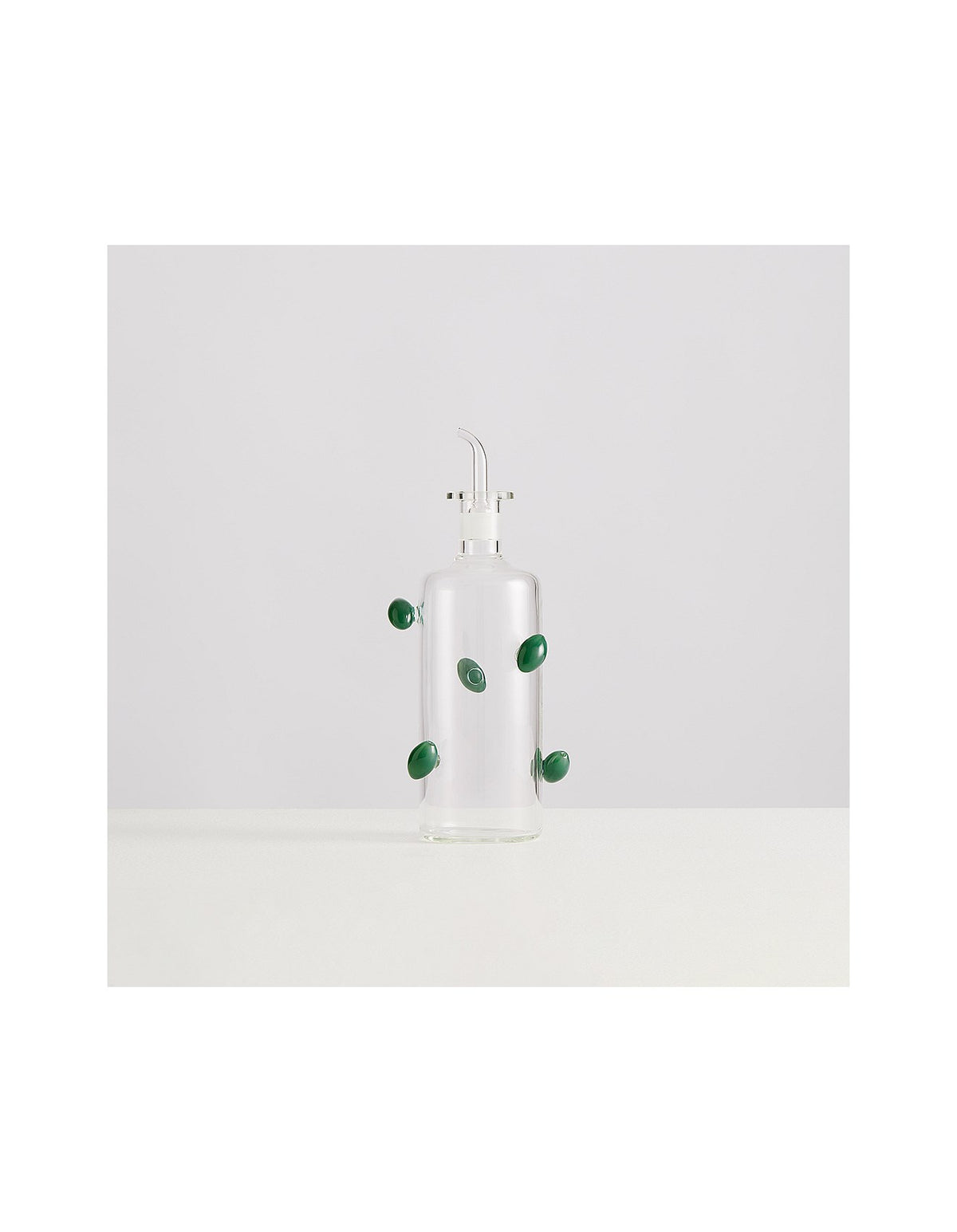 The Olive Bottle 550ml Hand Blown Glass Oil Dispenser Clear