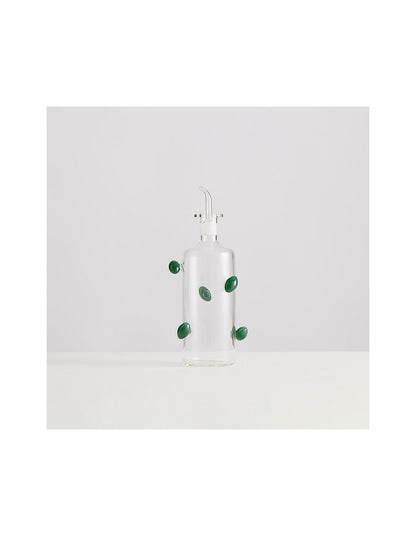 The Olive Bottle 550ml Hand Blown Glass Oil Dispenser Clear