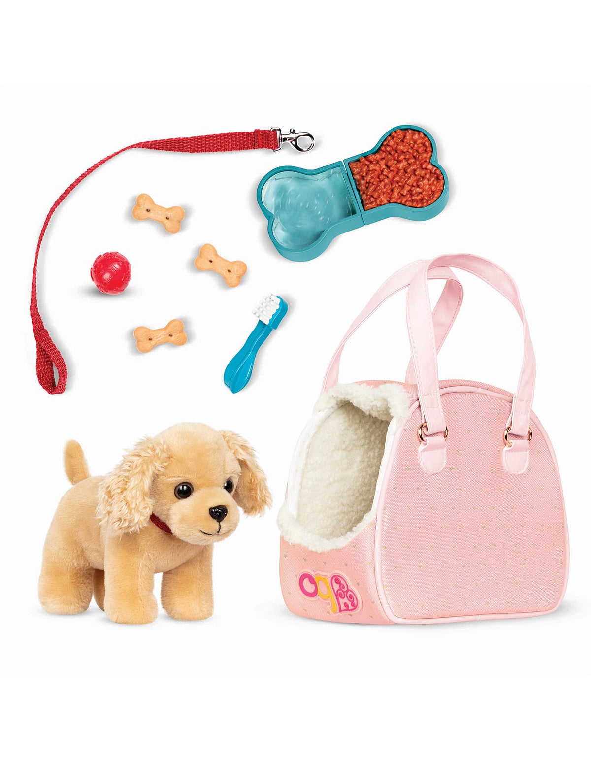 6" COCKER SPANIEL PUP WITH BAG & ACCESSORIES