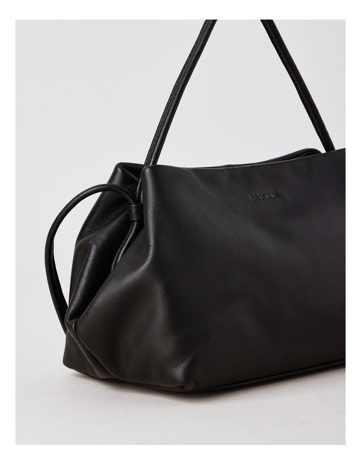 Aria Leather Crossbody Bag in Black