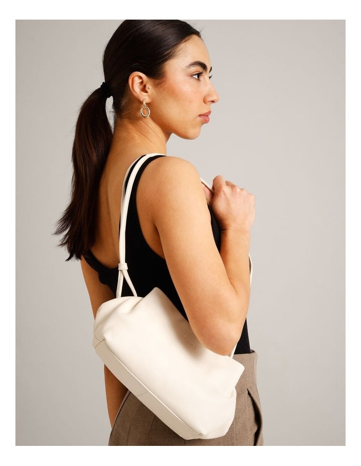 Aria Leather Crossbody Bag in Vanilla