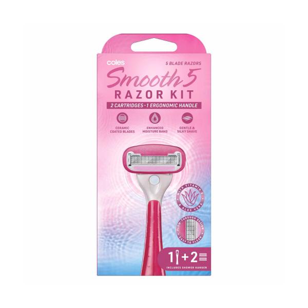 COLES SMOOTH 5 RAZOR KIT 1 EACH