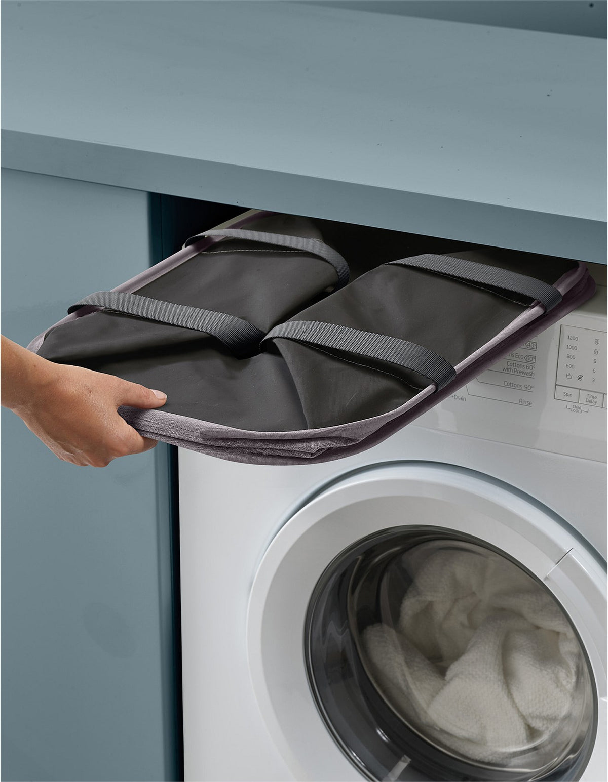 HOLD-ALL MAX LAUNDRY BASKET 55L GREY