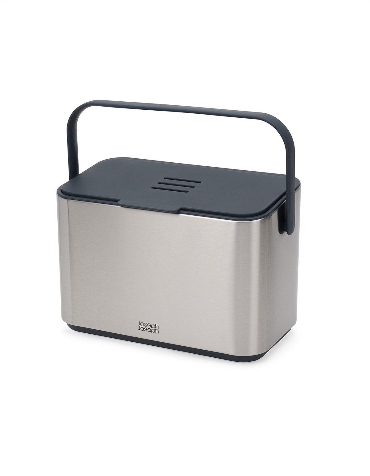 Collect 4L Stainless Steel Food Waste Caddy Grey