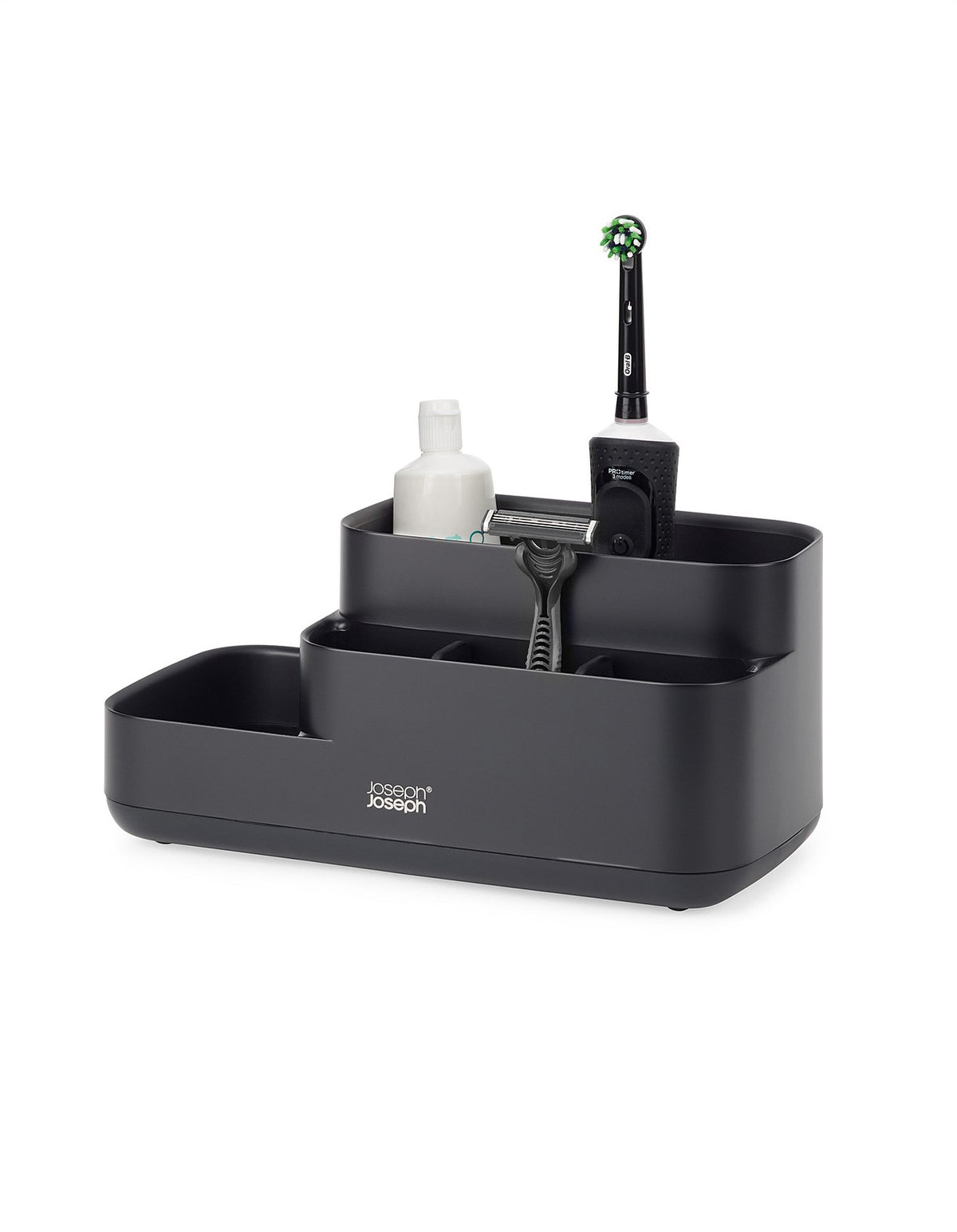 EasyStore 24.9cm Bathroom Storage Caddy Matt Black