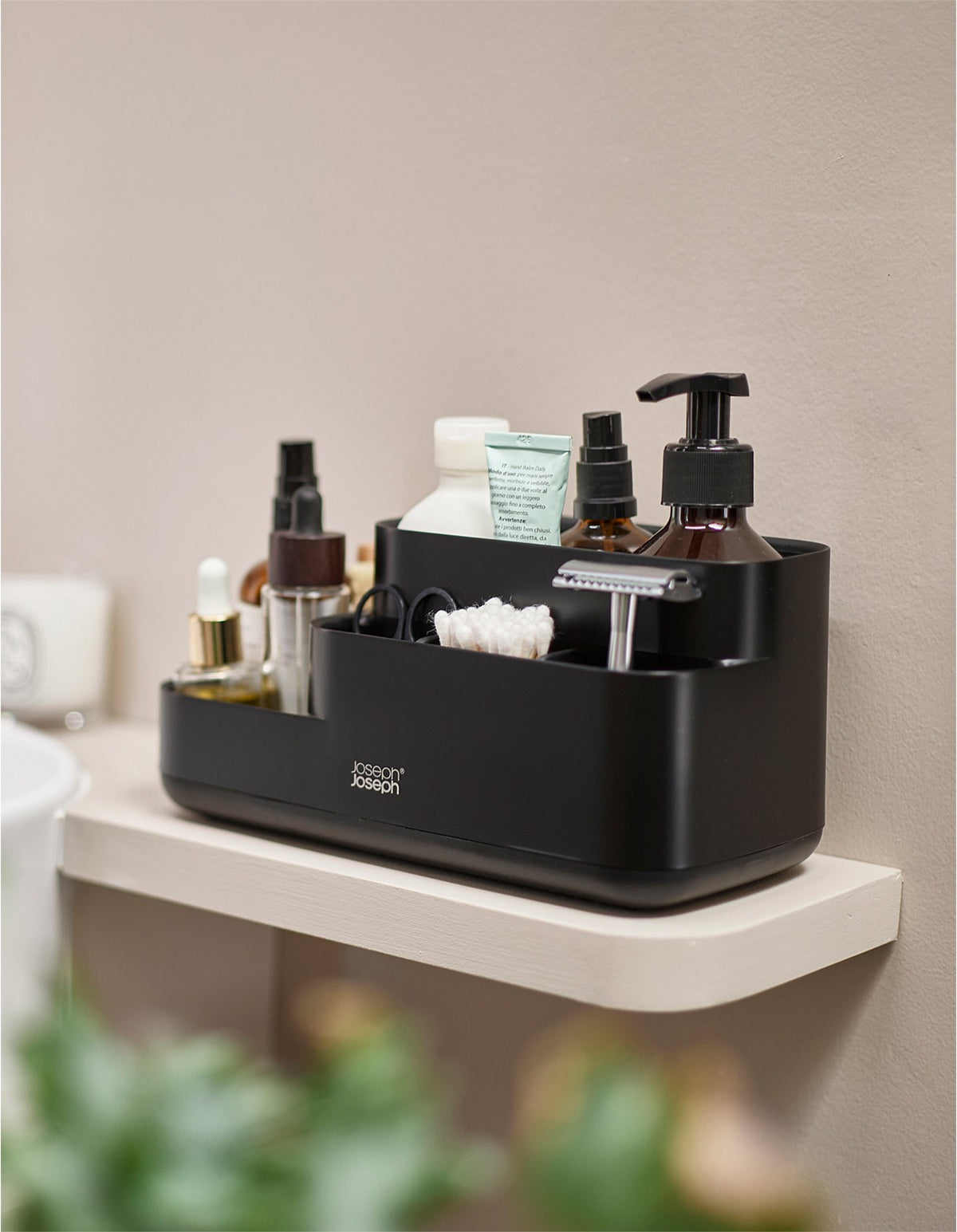 EasyStore 24.9cm Bathroom Storage Caddy Matt Black