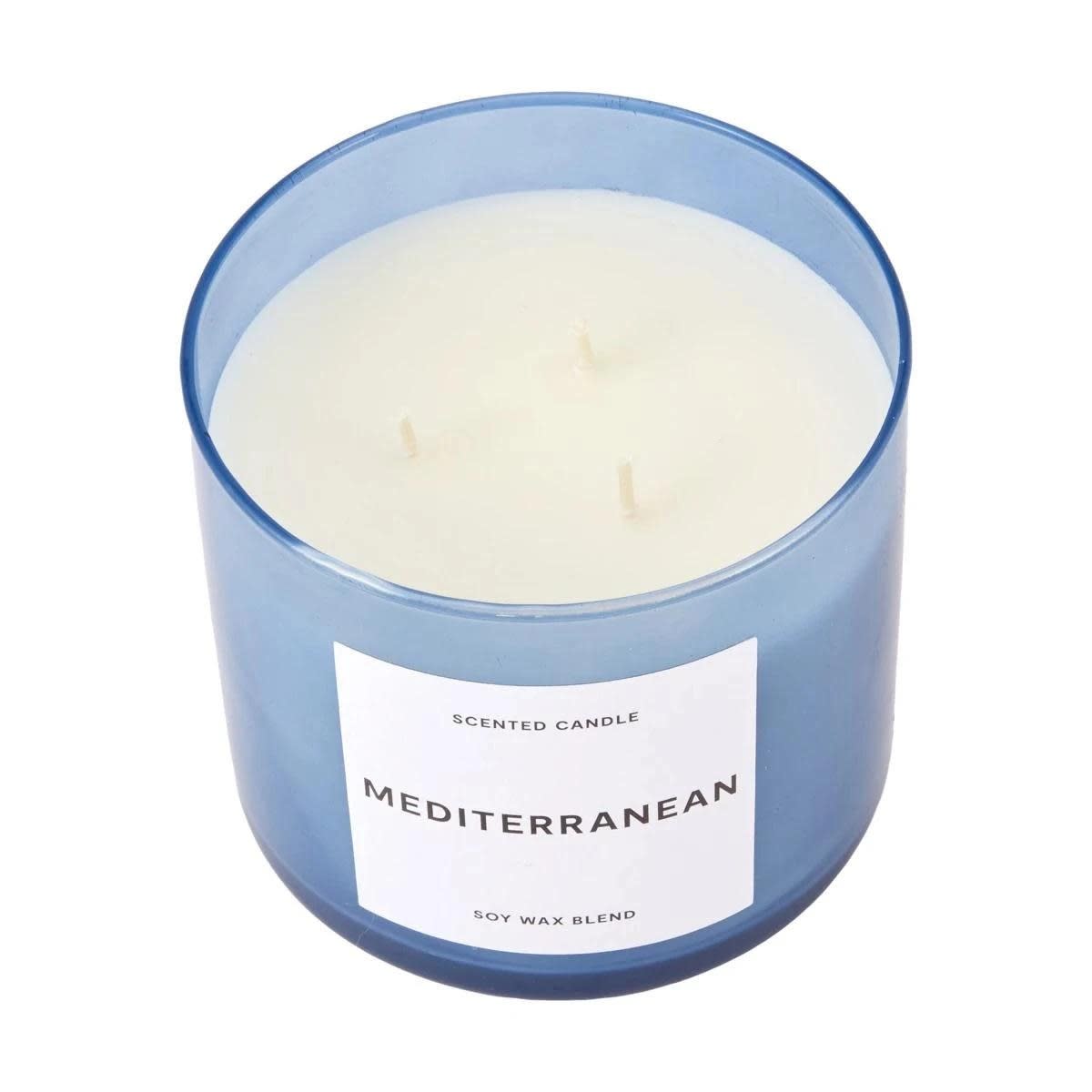 Mediterranean Inspired Glass Candle