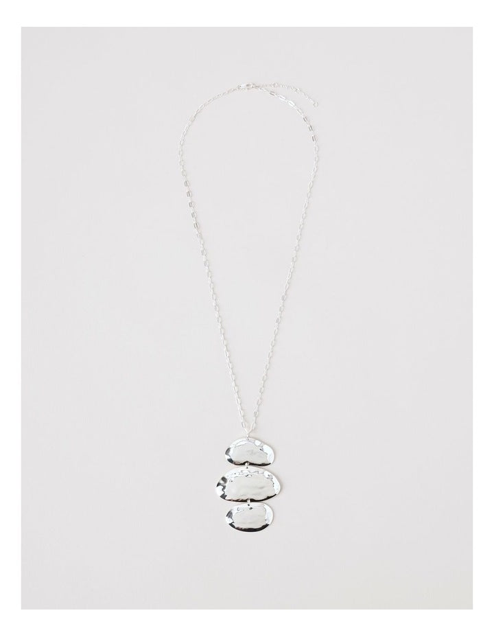 Drop Pendant Necklace in Silver