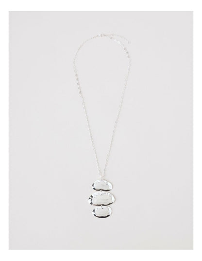 Drop Pendant Necklace in Silver