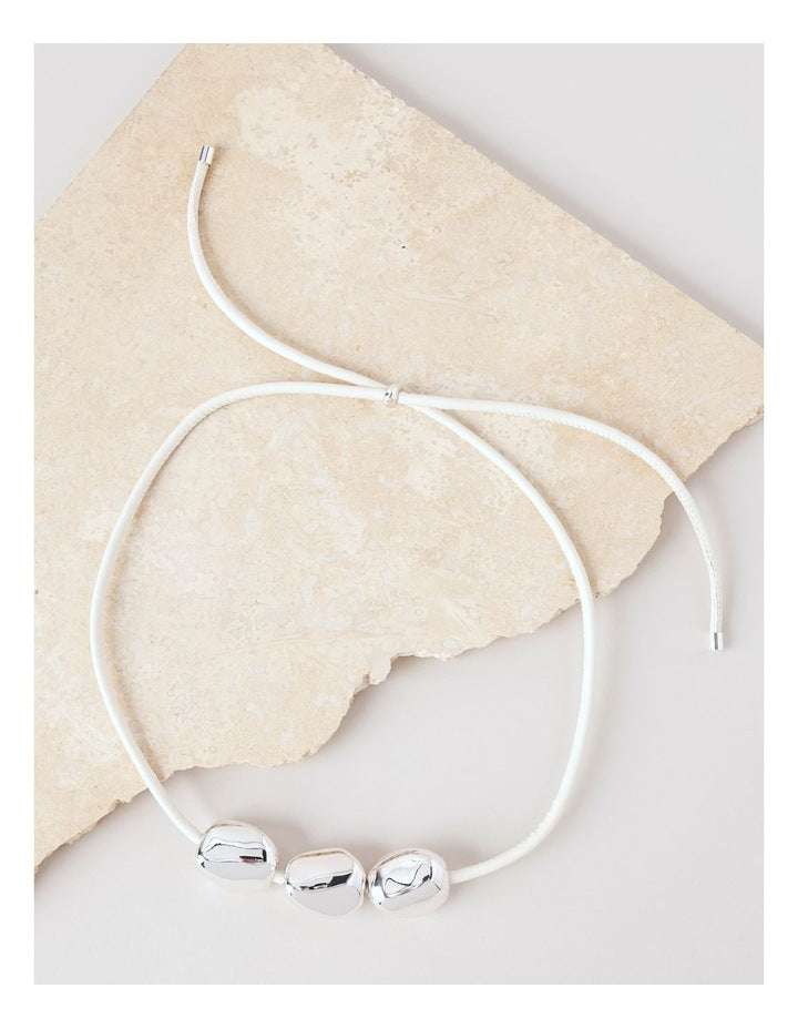 Nugget Necklace in Silver