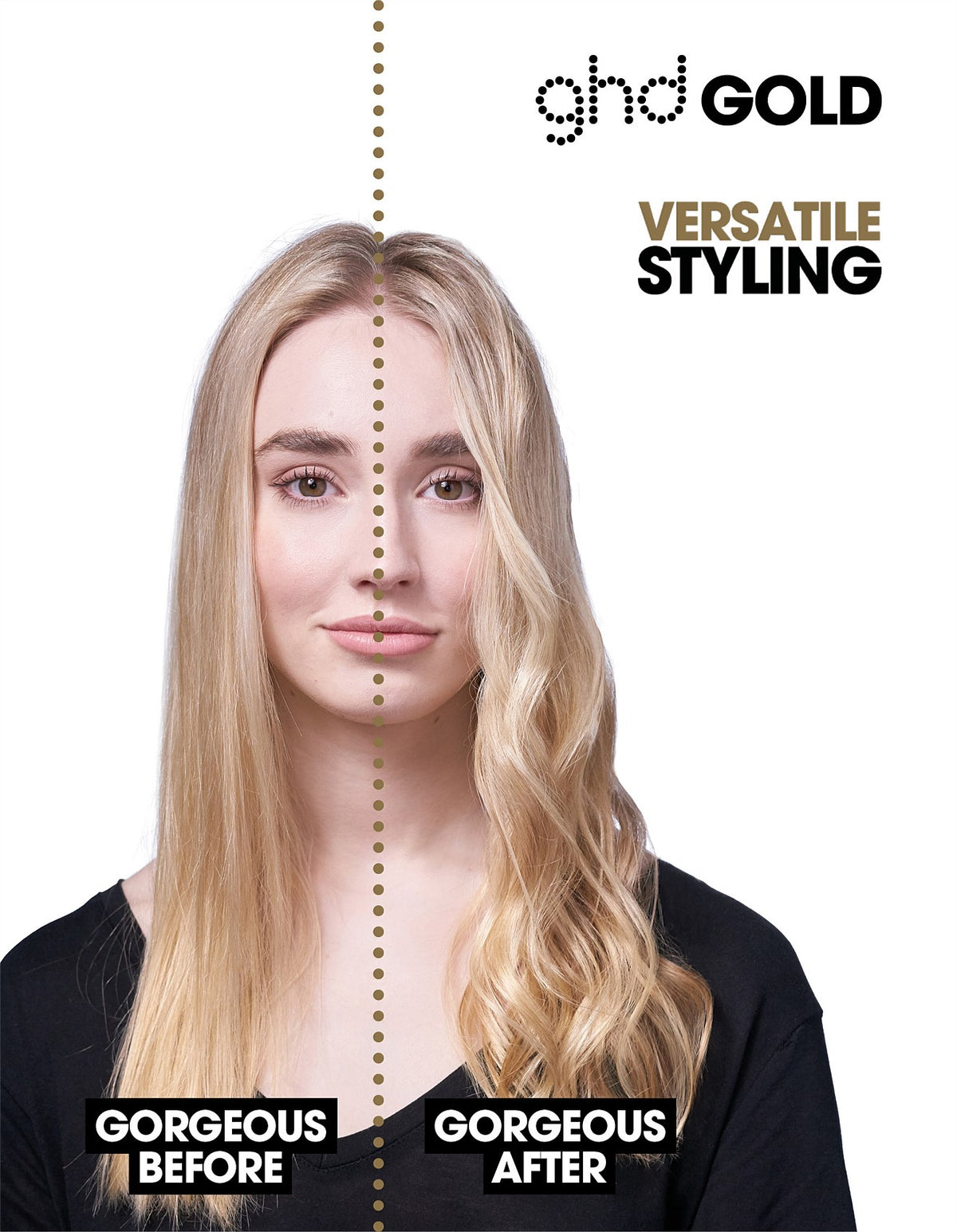 Gold Hair Straightener Black