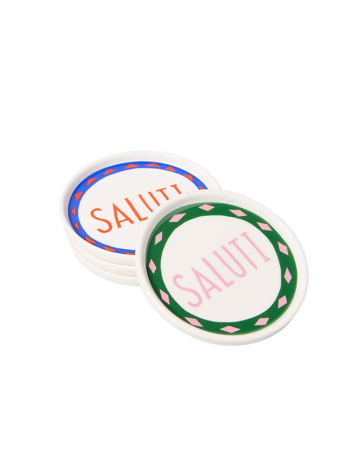 Salute 10cm Set of 4 New Bone China Coasters Multi