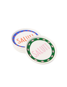 Salute 10cm Set of 4 New Bone China Coasters Multi