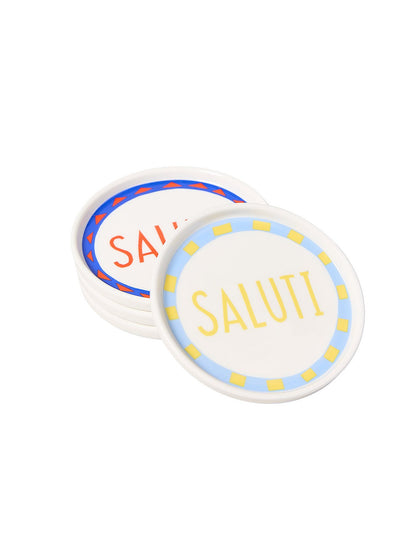 Salute 10cm Set of 4 New Bone China Coasters Multi