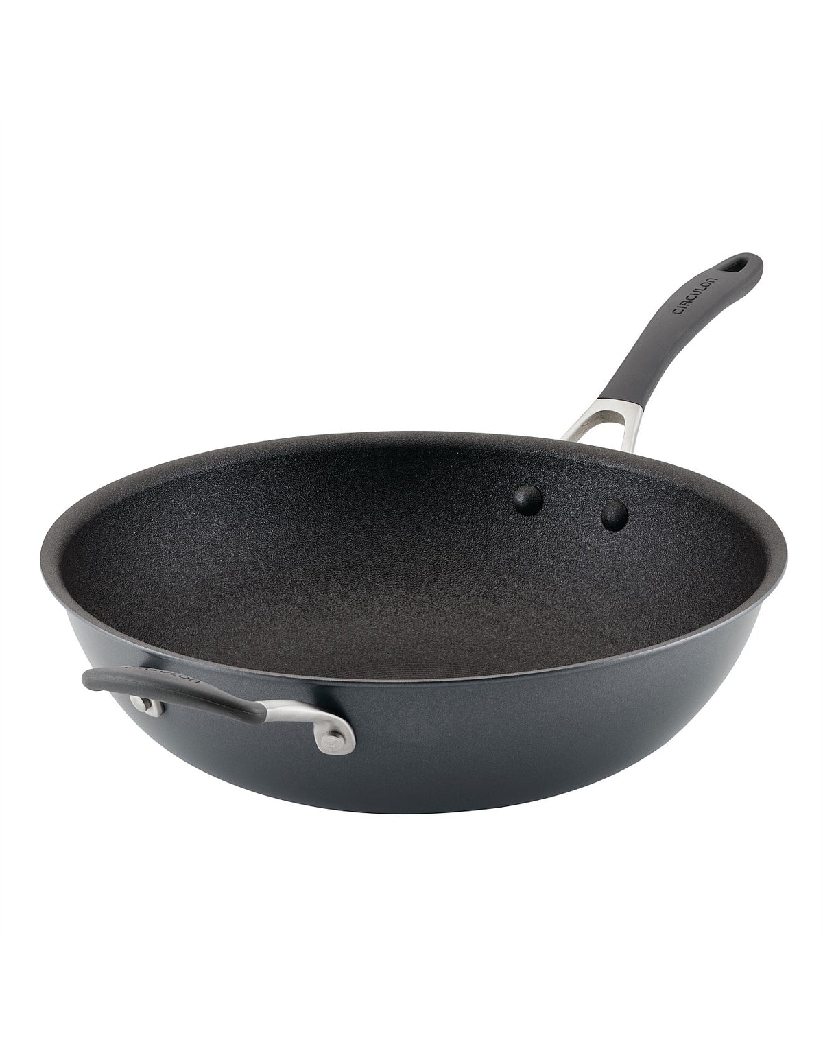 ScratchDefense A1 Nonstick Induction Open Stirfy with Helper Handle 34cm