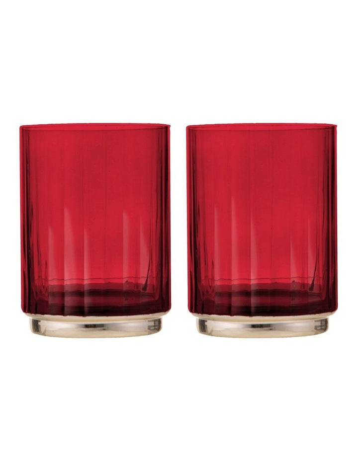 Valentina Lowball Tumbler 2 Pack in Berry