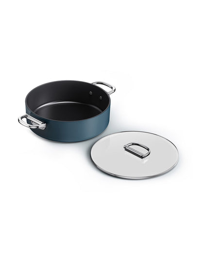 SPACE CERAMIC NON-STICK SHALLOW CASSEROLE & LID 28CM
