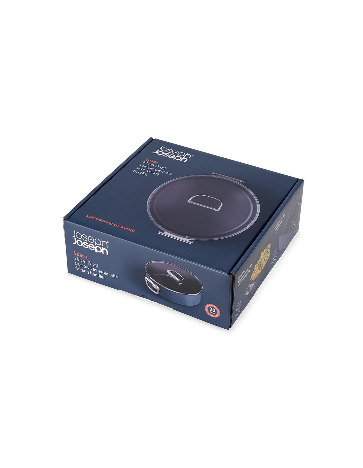 SPACE CERAMIC NON-STICK SHALLOW CASSEROLE & LID 28CM