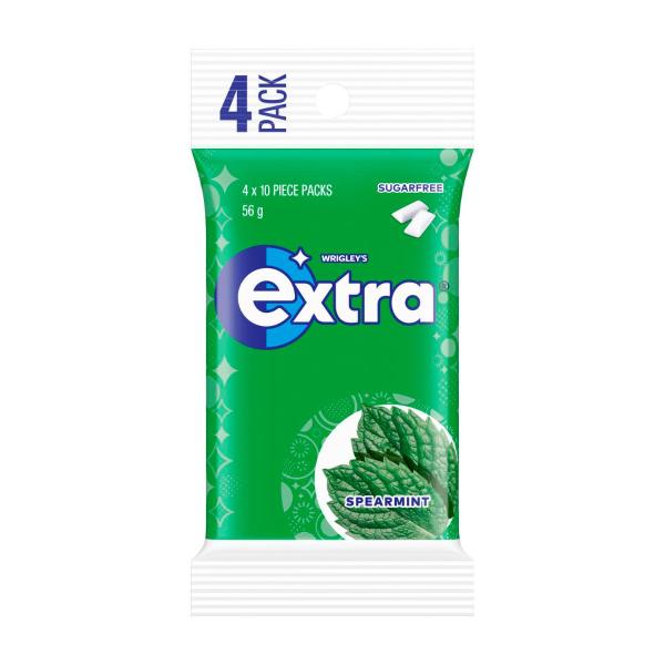 EXTRA SPEARMINT SUGAR FREE CHEWING GUM 4X14G