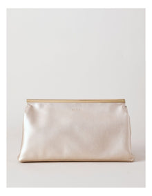 Carrie Clutch Bag in Frosted Almond