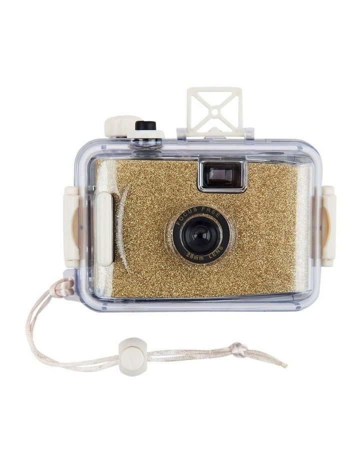 Underwater Camera Glitter in Gold
