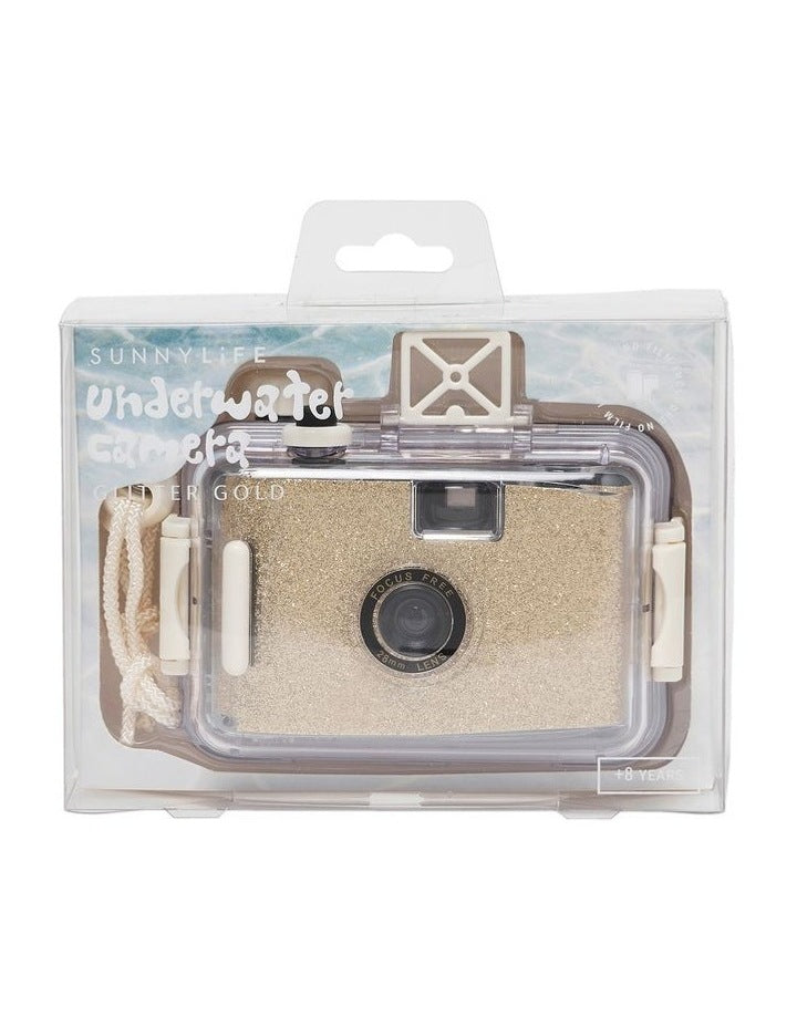 Underwater Camera Glitter in Gold