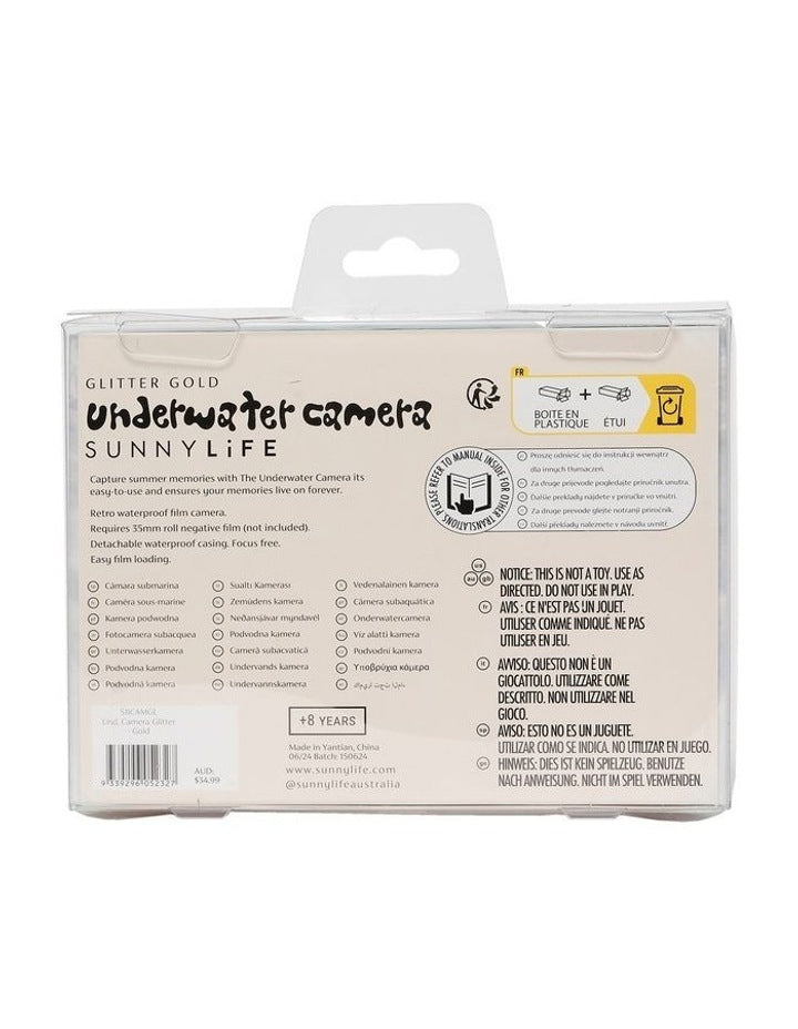 Underwater Camera Glitter in Gold