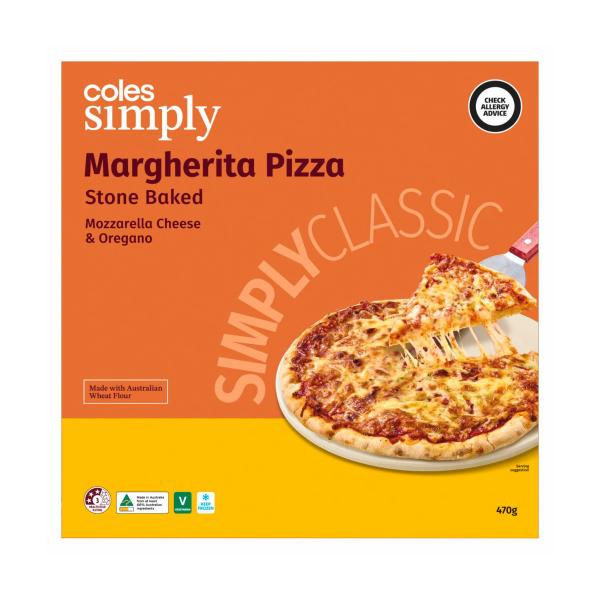 COLES SIMPLY MARGHERITA PIZZA