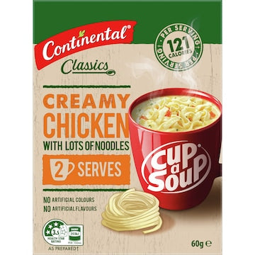 Continental Classics Cup A Soup Creamy Chicken With Lots Of Noodles 60g